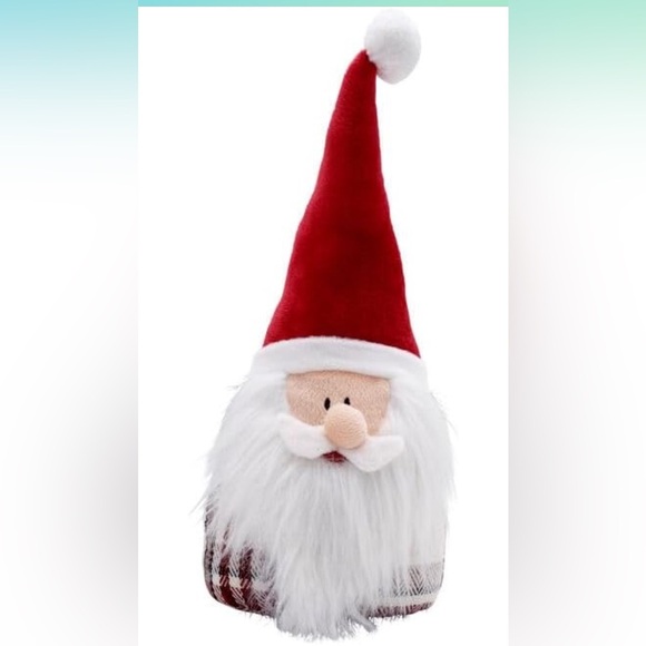 Festive Red and White Santa Doorstop 14 Inches Tall - Picture 3 of 8
